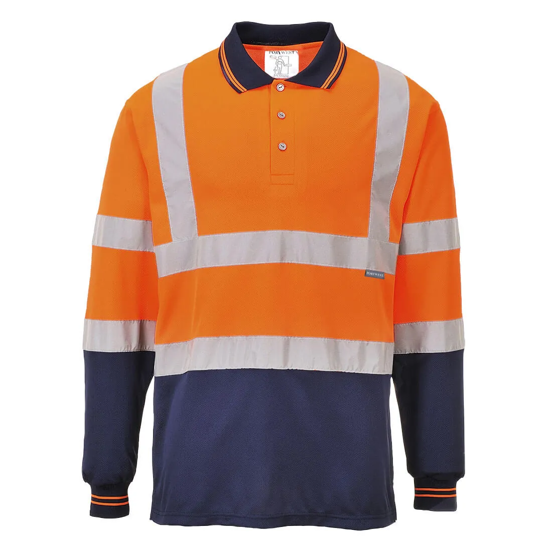 S279 - Polo bicolore manches longues - NGES