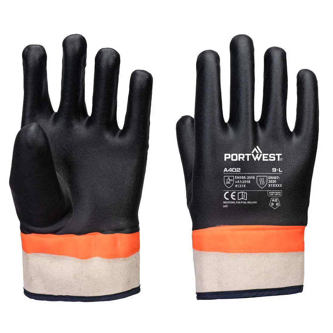 A402 - Gant en PVC sable à double enduction