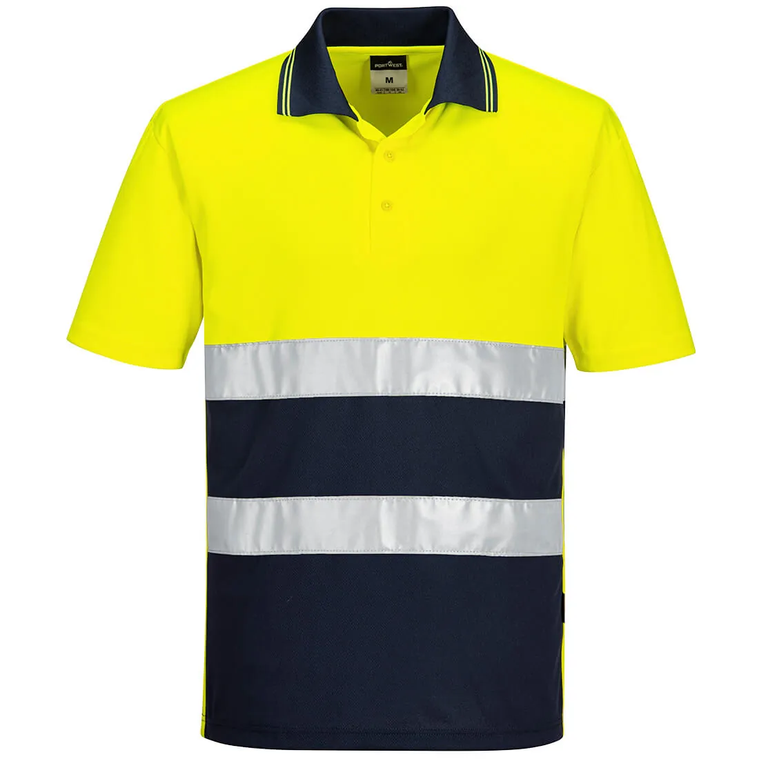 S175 - Polo contrasté léger haute visibilité M/C