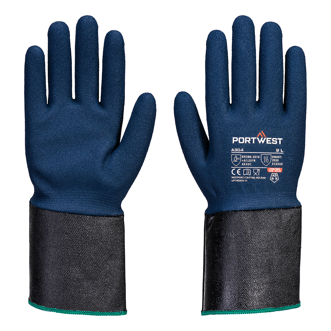 Gant Grip C13 nitrile mousse avec manchette prolongée - NGES